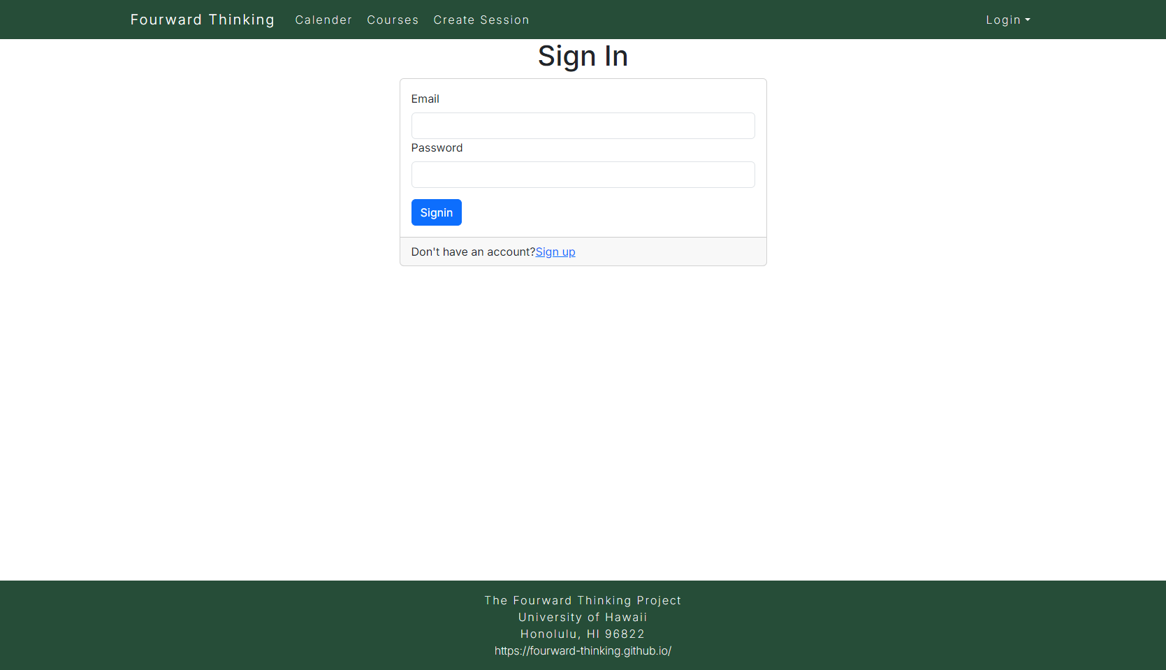 Sign-in Page